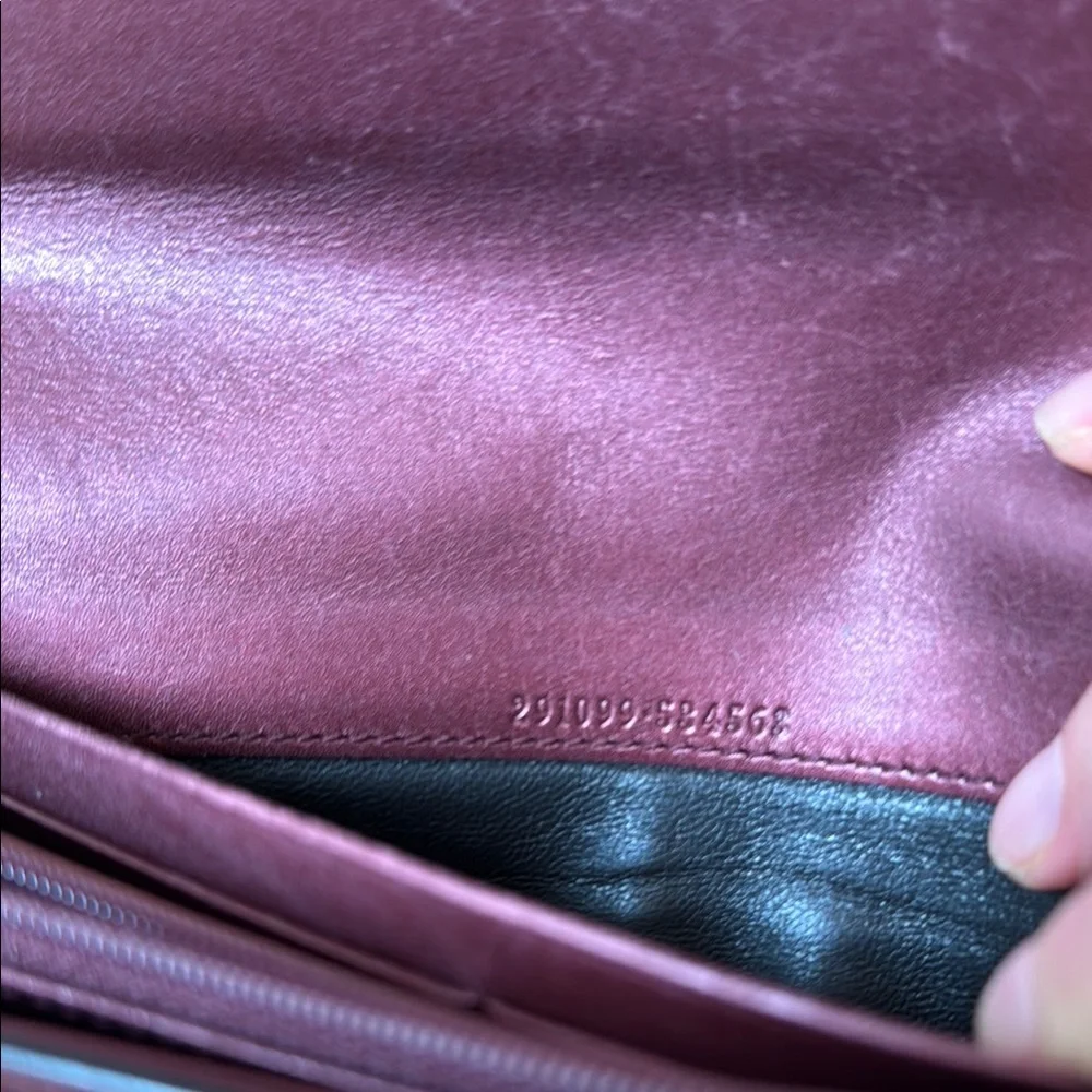 Gucci Burgundy Guccissima Long Wallet - Picture 5 of 8